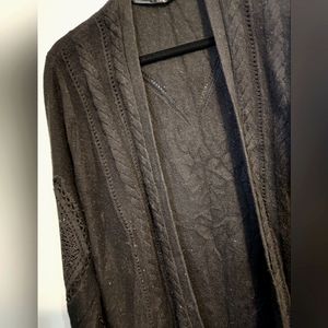 Kobi Halperin Merino Cashmere Blend Cardigan Size Large Black